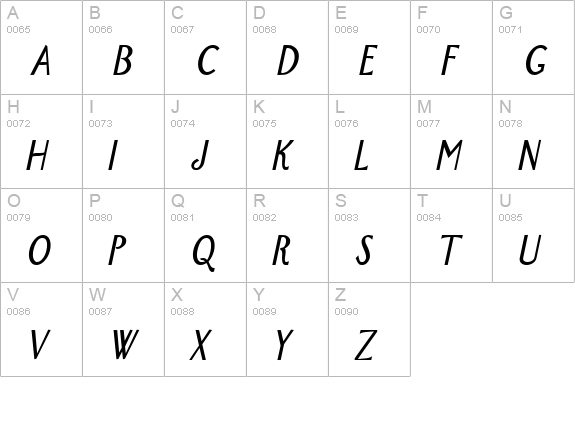 New York-Condensed Bold Italic uppercase A-Z preview