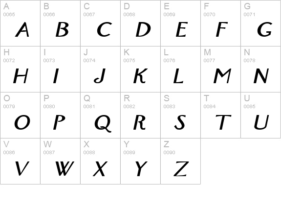 New York-Extended Bold Italic uppercase A-Z preview