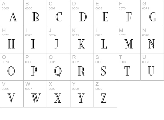 New Yorker Engraved uppercase A-Z preview