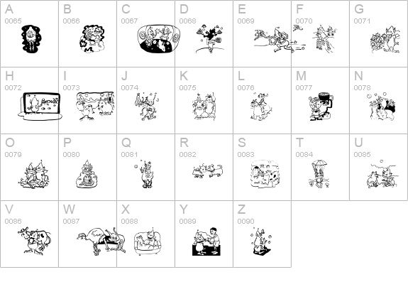 NewAliens uppercase A-Z preview