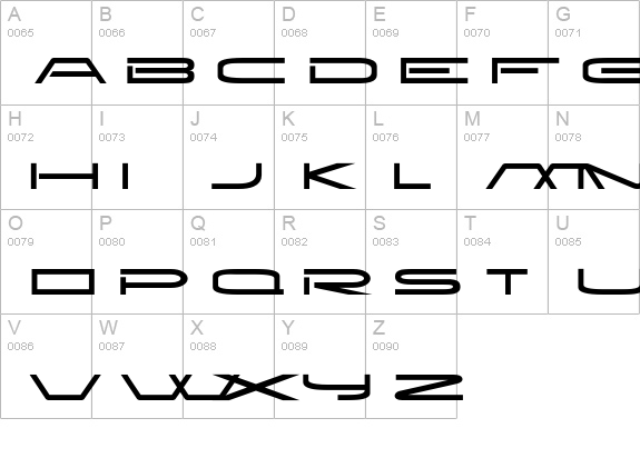 Newbrilliant uppercase A-Z preview