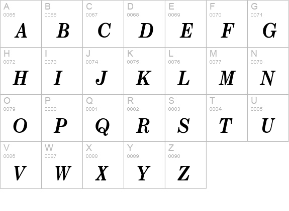 NewCenturySch 6 uppercase A-Z preview