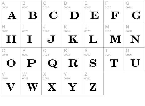NewCenturySch 9 uppercase A-Z preview