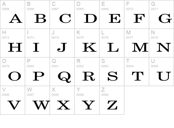 NewCenturySchlbk-Roman Ex uppercase A-Z preview