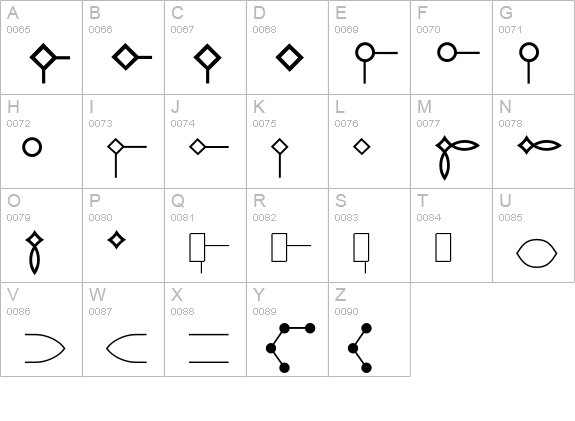 Newclips uppercase A-Z preview