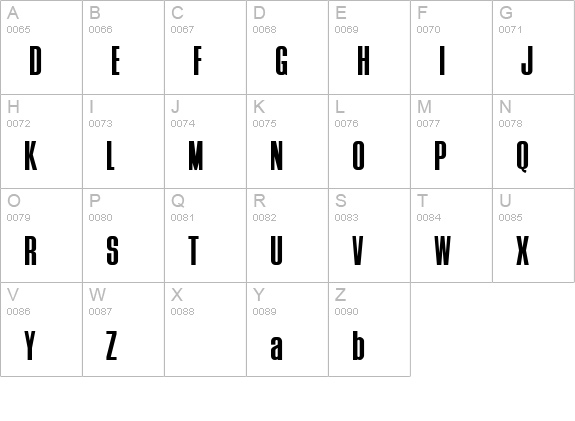 NewCompact uppercase A-Z preview