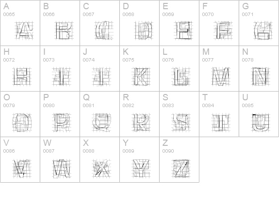 Newcracks13 uppercase A-Z preview
