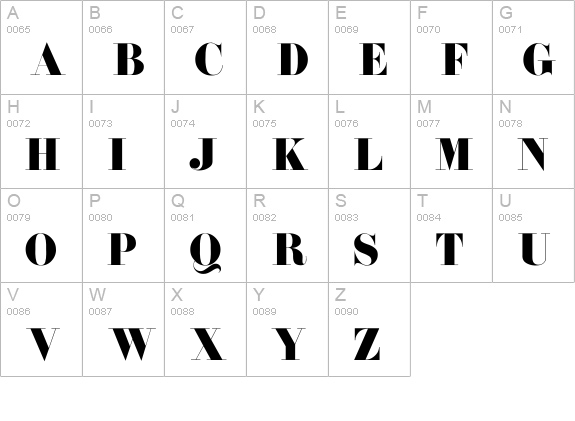NewDawne-Normal uppercase A-Z preview