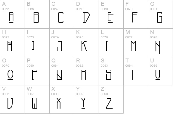 NewDeli uppercase A-Z preview