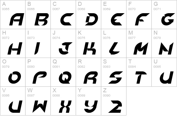 NewDigital Original uppercase A-Z preview