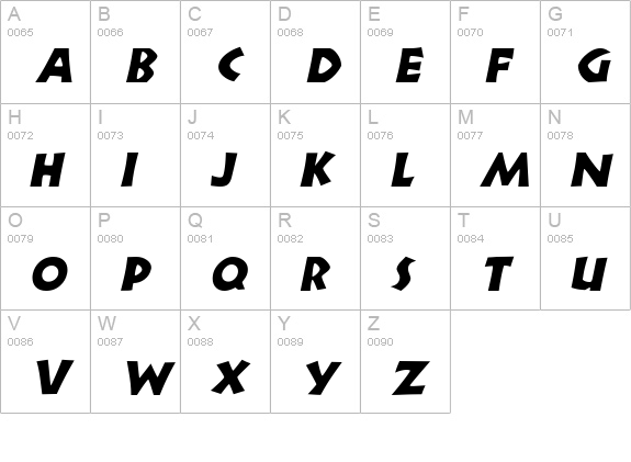 Newell Italic uppercase A-Z preview