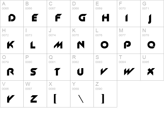 NewGarrett uppercase A-Z preview