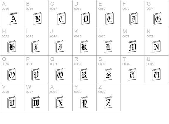 NewLibrary uppercase A-Z preview