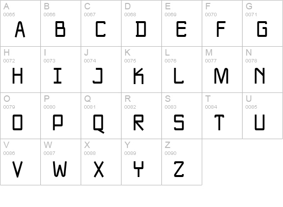 NewNerdish Bold uppercase A-Z preview