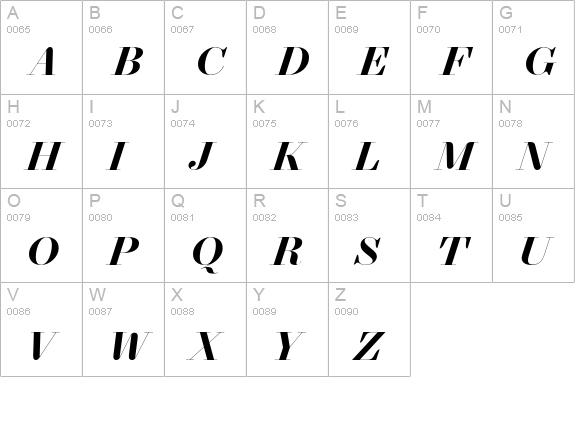 NewParis KingSize Bold Italic uppercase A-Z preview