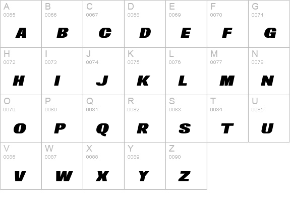 News of the World Wide Italic uppercase A-Z preview
