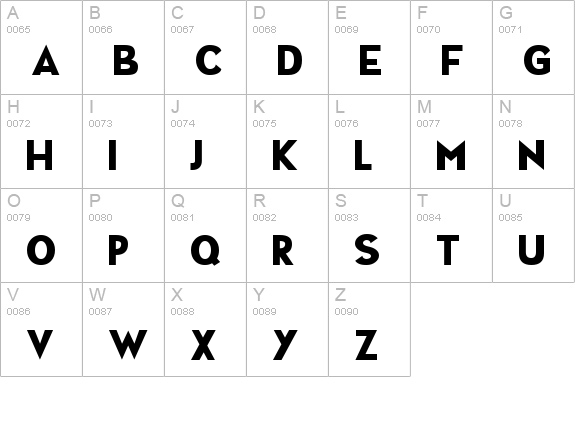 News Flash uppercase A-Z preview