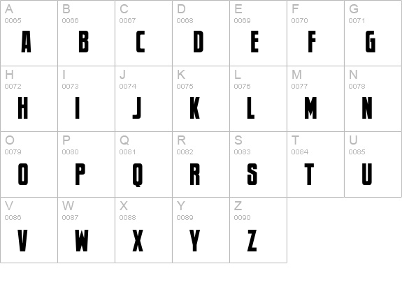 Newsflash BB uppercase A-Z preview