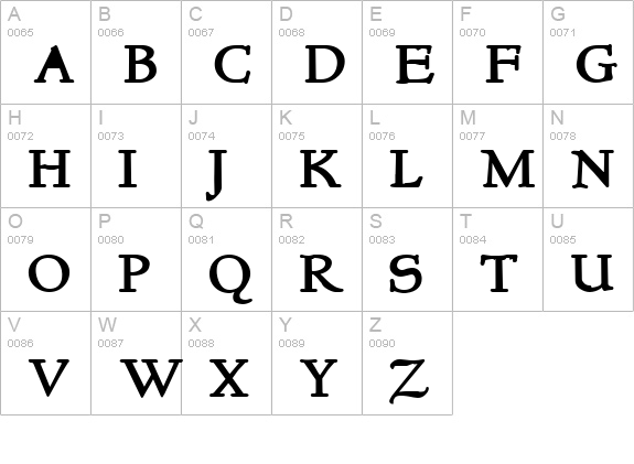 NewStyle Bold uppercase A-Z preview