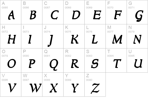 NewStyle Bold Italic uppercase A-Z preview