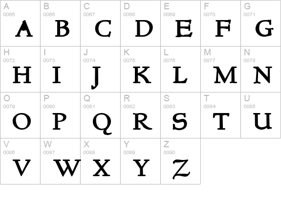 NewStyleSmallCaps Bold uppercase A-Z preview