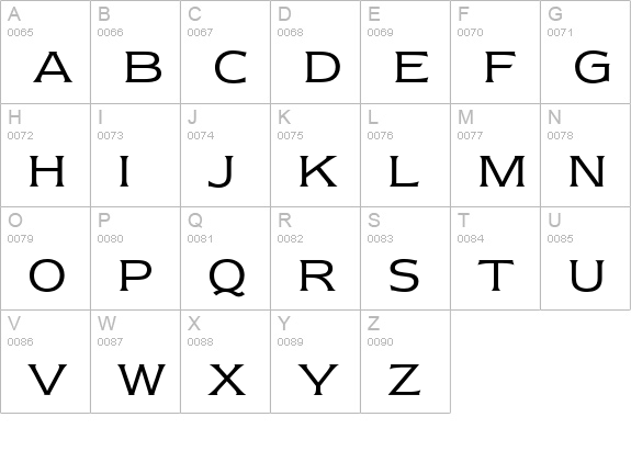 Newtext Book uppercase A-Z preview