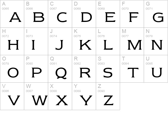 NewtextBook uppercase A-Z preview