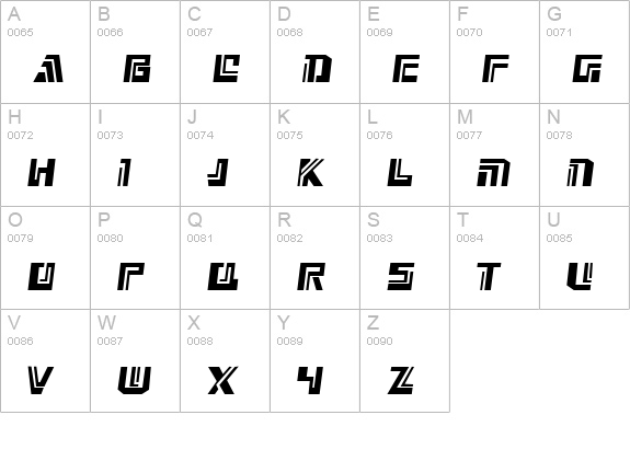 Nexxus Regular uppercase A-Z preview