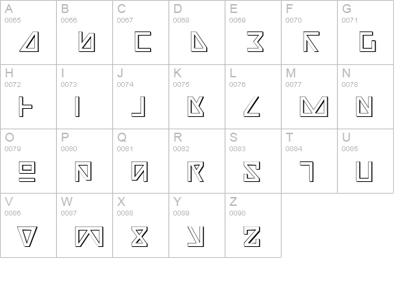 Nick Turbo 3D uppercase A-Z preview