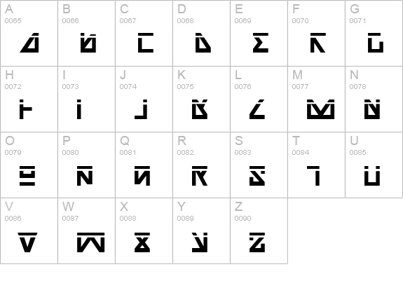 Nick Turbo Bold Laser uppercase A-Z preview
