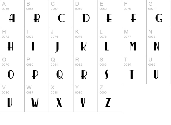 Nickerbocker-Normal uppercase A-Z preview