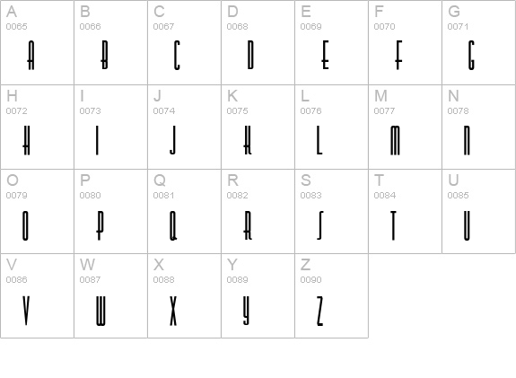 Nickodemus-Extremus uppercase A-Z preview