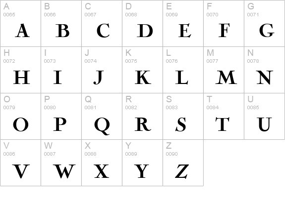 Nicolas-Bold uppercase A-Z preview