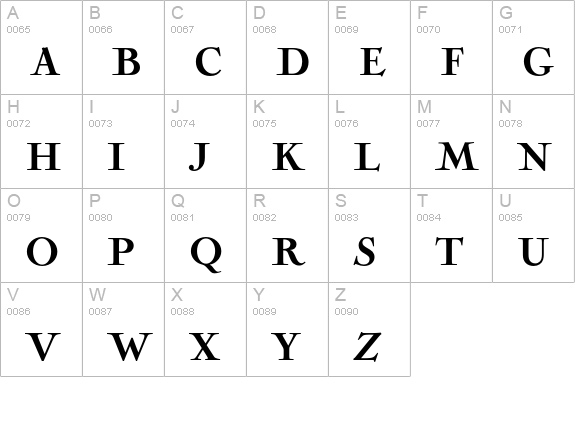 NicolasCochinEF-Black uppercase A-Z preview