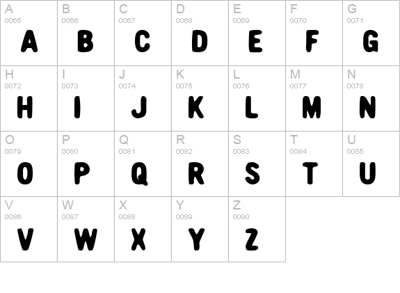 Nicotine uppercase A-Z preview