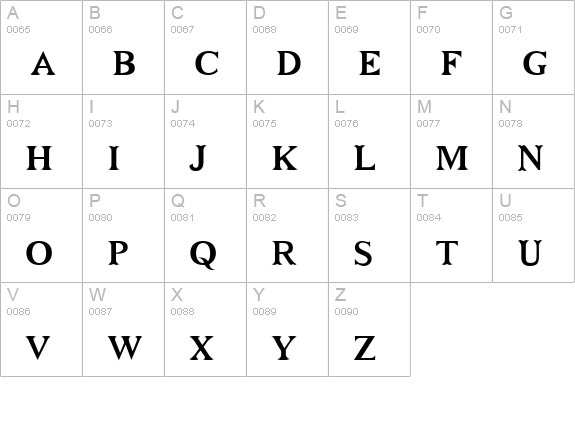 Niew CroMagnon uppercase A-Z preview