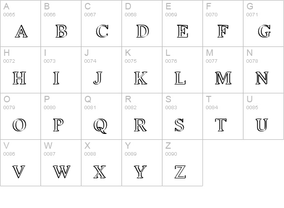 Niew CroMagnon Callig uppercase A-Z preview