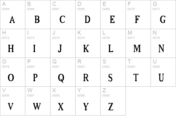 Niew CroMagnon Narrow uppercase A-Z preview