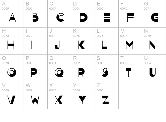 Nightcap uppercase A-Z preview