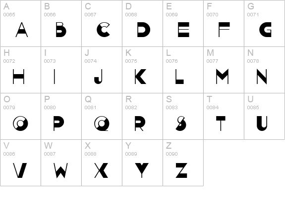 Nightcap NF uppercase A-Z preview