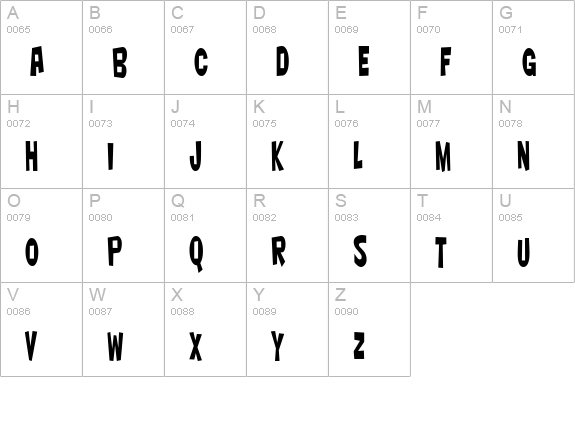Nightclub BTN UltraCn uppercase A-Z preview