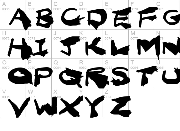 Nightmare Ink
 uppercase A-Z preview