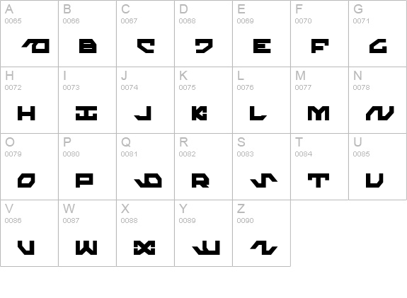 Nightrunner Condensed uppercase A-Z preview