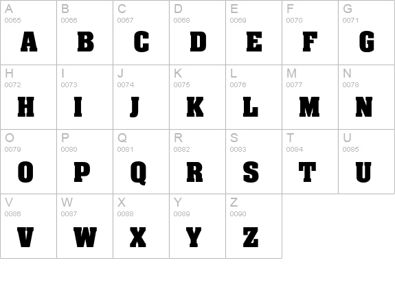 Nijmwegen uppercase A-Z preview
