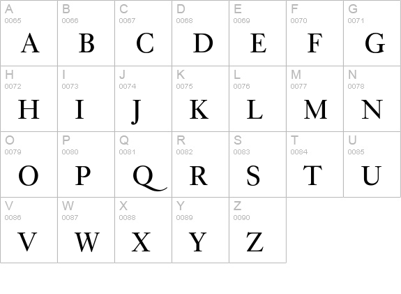 NikisEF-Light uppercase A-Z preview