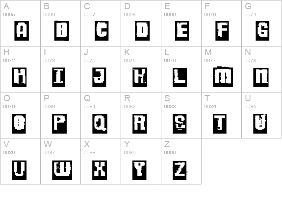 NilNilSixNine uppercase A-Z preview