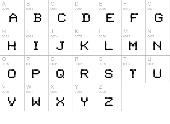 Ninepin Bold uppercase A-Z preview