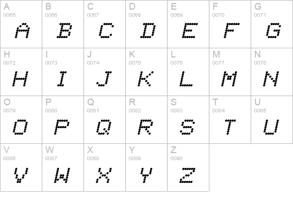 Ninepin Italic uppercase A-Z preview