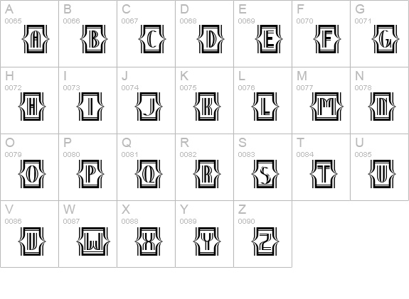 Nineteen Ten Vienna - Extras uppercase A-Z preview