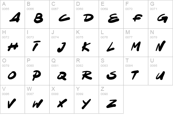Ninja Note
 uppercase A-Z preview